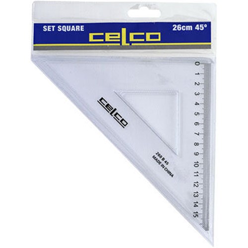 CELCO SET SQUARES 260mm 45 Degree